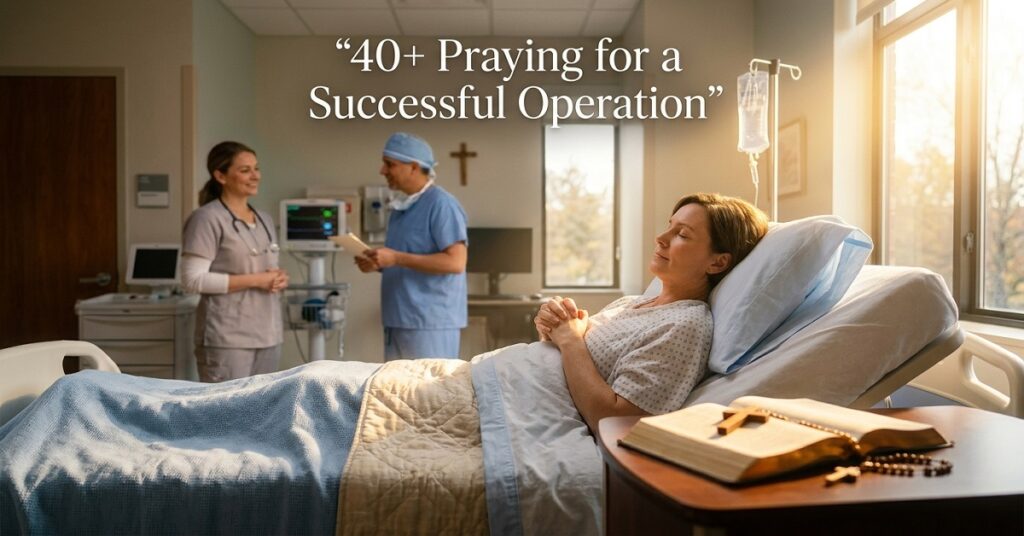 praying for a successful operation