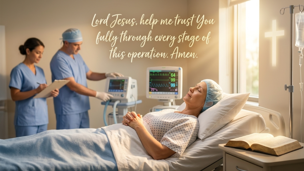 praying for a successful operation
