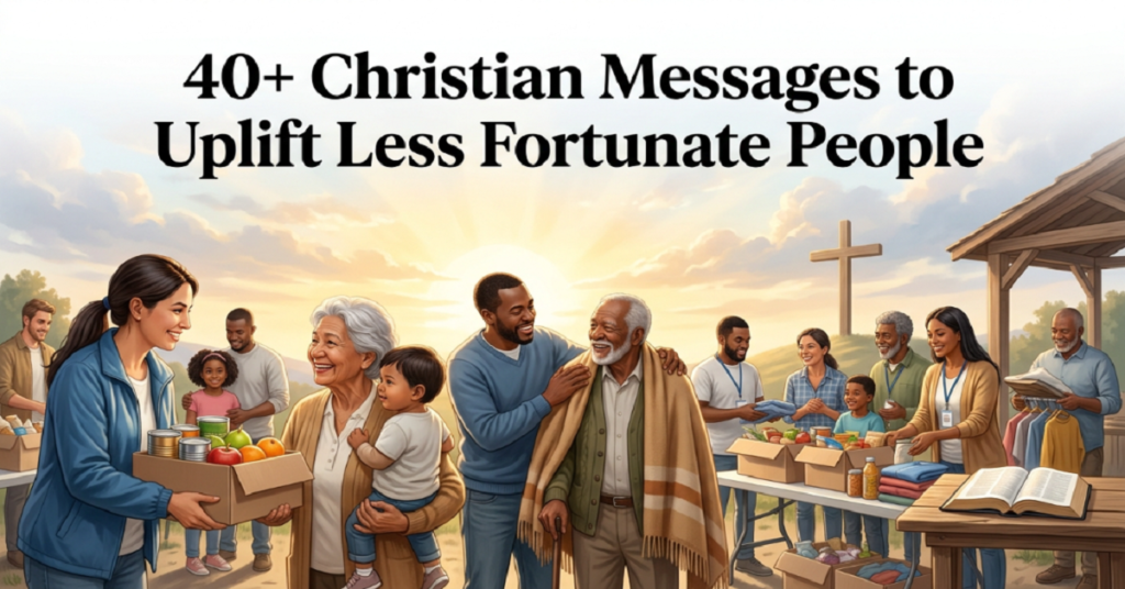 christian messages to uplift less fortunate people