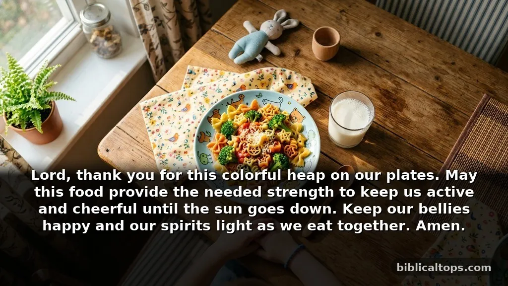 Clever and lighthearted simple prayers before eating for kids