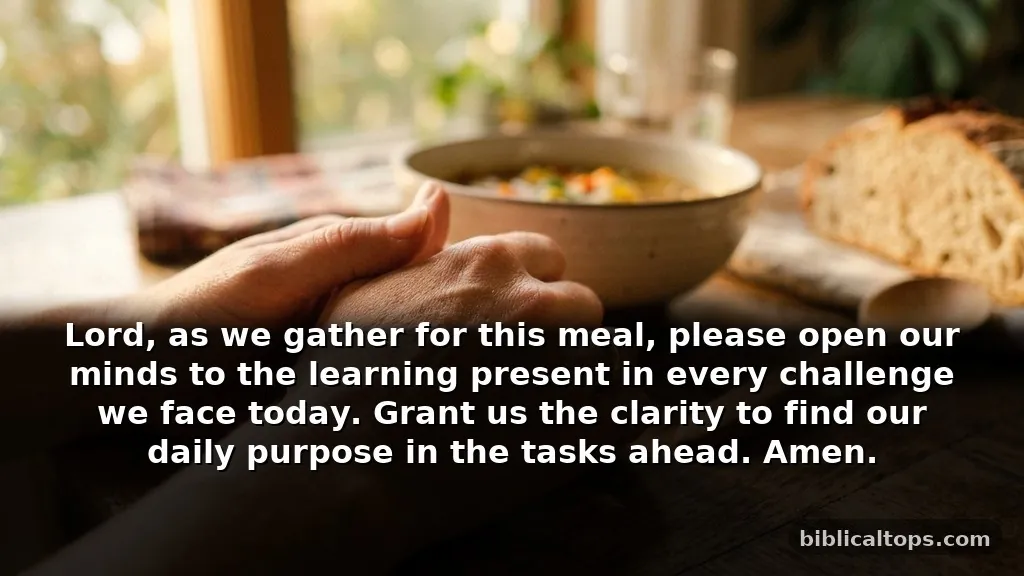 Heartfelt simple prayers before eating for growth and wisdom